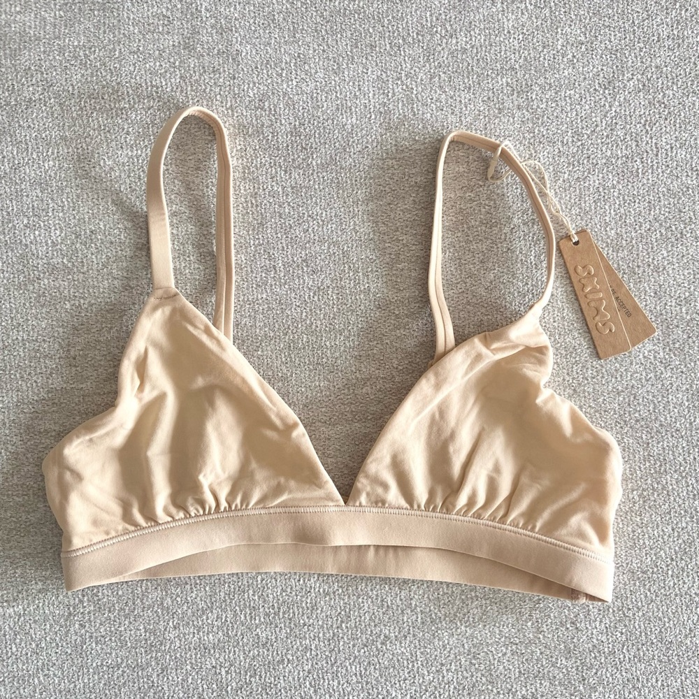 NWT Skims Fits Everybody Triangle Bralette (Small, Color Sand)